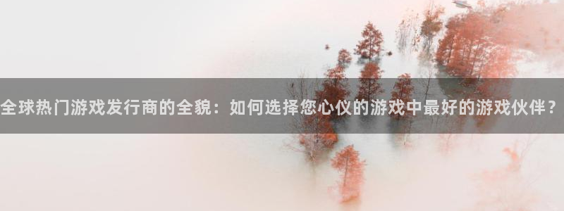 杏耀价格：全球热门游戏发行商的全貌：如何选择您心仪的游戏中最好的游戏伙伴？